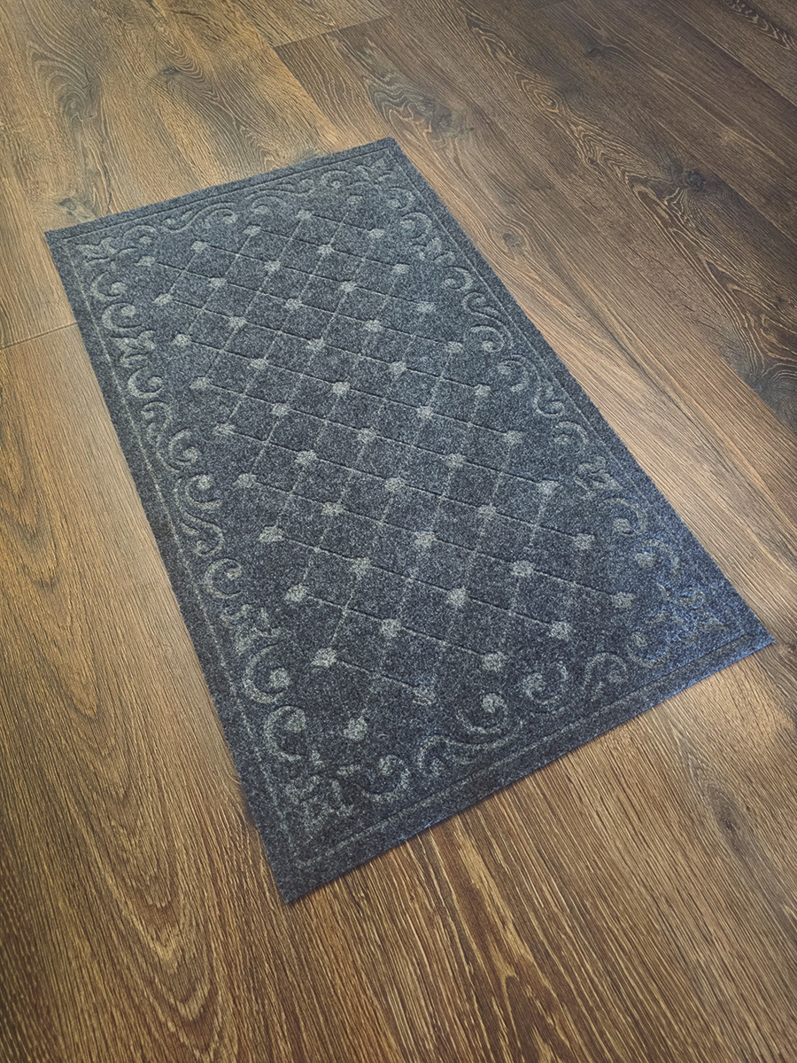 Коврик придверный TexiGum Классика 43х74 см Темно-серый входной в прихожую влагопоглощающий